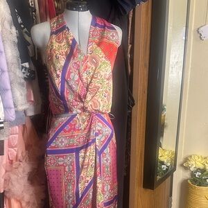 Zara Multicolor Paisley Wrap Dress